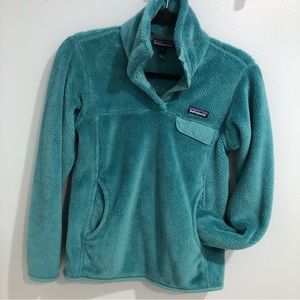 Patagonia are-tool half snap fleece pullover - Teal Size XS